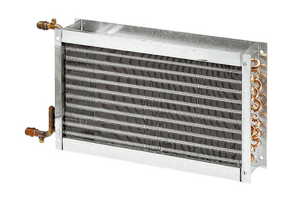 For WHP channel systems IM0017488.PNG Water air heat exchanger with a heater power rating from 17000 W to 69000 W