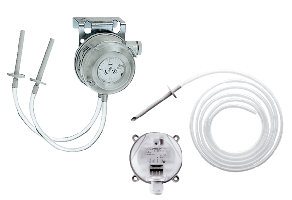 Sygnalizatory różnicy ciśnień IM0017555.PNG Do monitorowania ciśnienia filtra, wentylatora i ciśnienia systemowego