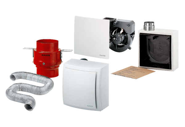 Fire protection systems IM0017568.PNG DIN 18017, 5 systems with and without fire protection for individual and central ventilation systems