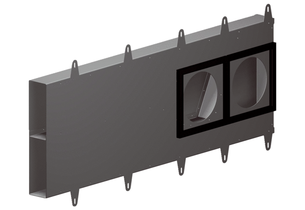 Duo LE IM0017797.PNG Element ościeża do montażu w ościeżu okiennym dla decentralnego urządzenia wentylacyjnego z odzyskiem ciepła Duo