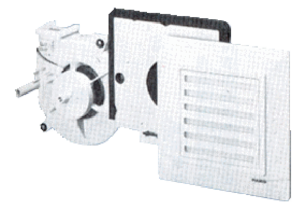 ER 17/60-1 und -2 IM0018302.PNG Ventilatoreinsatz mit Filter und Innenabdeckung für Einrohr-Entlüftungssystem ERU 17/60