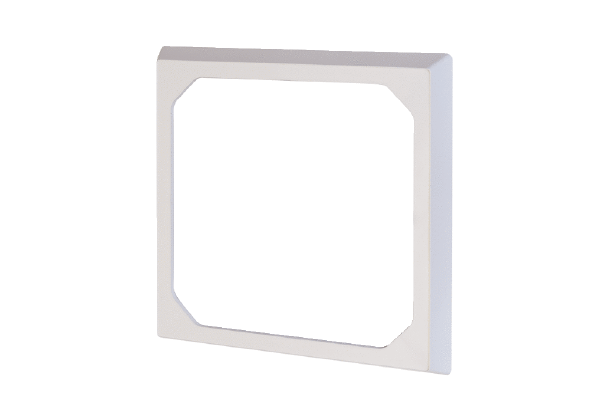 ER-AR EC IM0019154.PNG Cover frame for ER-GH and ER GH-VWR flush-mounted housing, for flush-mounted housing that is not installed deeply enough and for large joint gaps.