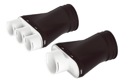 MA-AD adapter IM0020208.PNG Plastic adapter as DN 125 transition piece to MA-FR or MF-F flexible ducts
