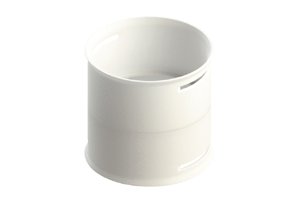 MA-M90 IM0020255.PNG DN90 connecting sleeve made of plastic for the simple and airtight connection of DN90 flexible ducts.