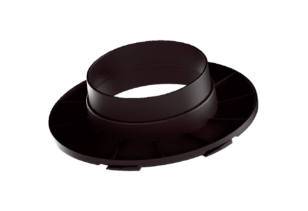 MA-AÜ125 IM0020342.PNG Raccord de transition DN 125 en plastique pour diffuseur d'air plat / diffuseur plat double.