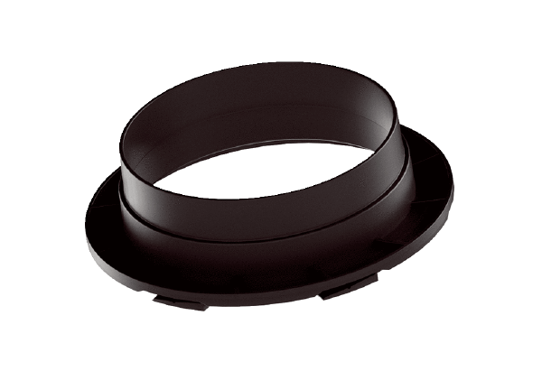 MA-AÜ160 IM0020344.PNG Raccord de transition DN 160 en plastique pour diffuseur plat / diffuseur plat double.