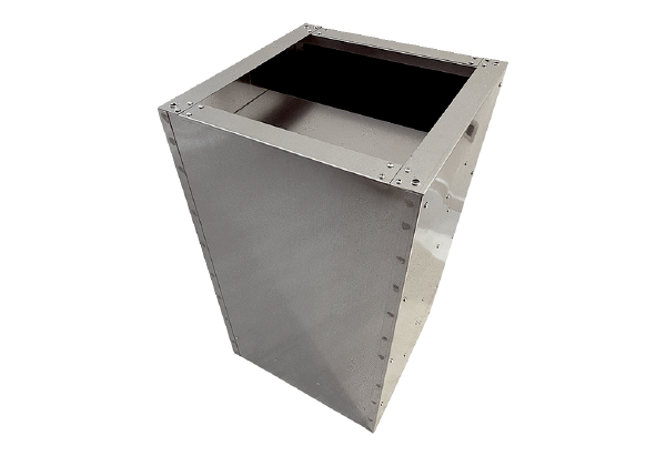 SDVI, SDVI v IM0020757.PNG Silencieux sur socle avec coulisse raccourcie, pour réduction du bruit côté aspiration des tourelles d'extraction centrifuges