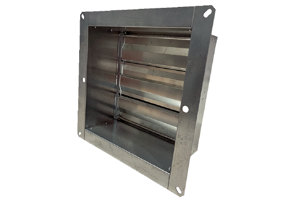 VKRI HV 50-56 IM0020767.PNG Airstream-operated channel shutter with rectangular connection plate, DN 500-560