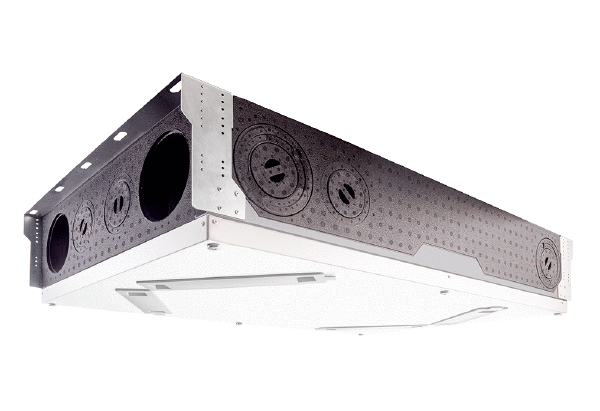 WS 120 Trio LRV IM0020791.PNG Appareil de ventilation centralisée à flux longitudinal, compact et silencieux, air sortant à droite, avec récupération de chaleur et d'humidité efficace, ventilateurs EC à régulation en continu du débit d'air, raccordement d'un système à gaine rectangulaire, 40-120 m³/h, protection contre le gel par registre de préchauffage intégré