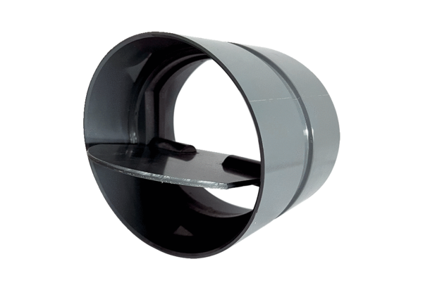 VKKI 40 IM0021252.PNG Airstream-operated shutter, plastic, DN 400, anthracite