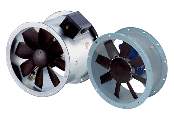 Axiální potrubní ventilátory DZR-Ex e, DAR-Ex IM0021325.PNG Axiální potrubní ventilátory s pouzdrem s přírubami,  DZR-Ex e a DAR-Ex (medium: plyn), třífázové
