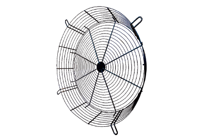 SGCI, SGCI v IM0021358.PNG Grille ronde de protection contre les contacts en métal, pour DN 630-1000, accessoire pour les ventilateurs hélicoïdes pour gaines rondes DAR / DAR Ex et les tourelles d'extraction hélicoïdes DAD