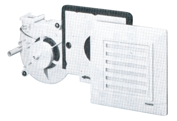 ER 17 VZ IM0022780.PNG Ventilatoreinsatz mit Schalldämmplatte, Innenabdeckung und Filter, Ausführung mit Verzögerungszeitschalter