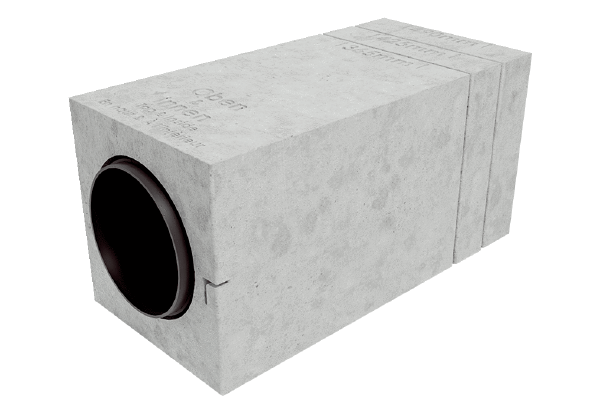 PP 45 RS IM0022805.PNG Комплект чернового монтажа PP 45 RS, состоящий из кирпича MS 160 и встроенной гильзы RH 160