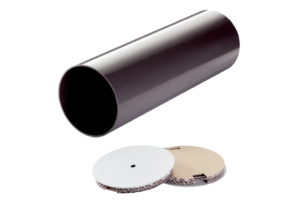 RH 160 IM0023182.PNG Tuleja do montażu w stanie surowym, DN 160, wraz z 2 pokrywami zabezpieczającymi na czas prac tynkarskich, materiał: PVC