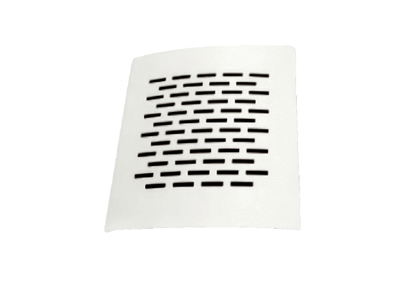 DAE 100 W IM0023970.PNG Élément de sortie d'air 100 blanc avec filtre métallique déployé intégré et cache-débit d'air