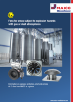 Current product brochure on the subject of explosion-proof fans and ventilation solutions from MAICO