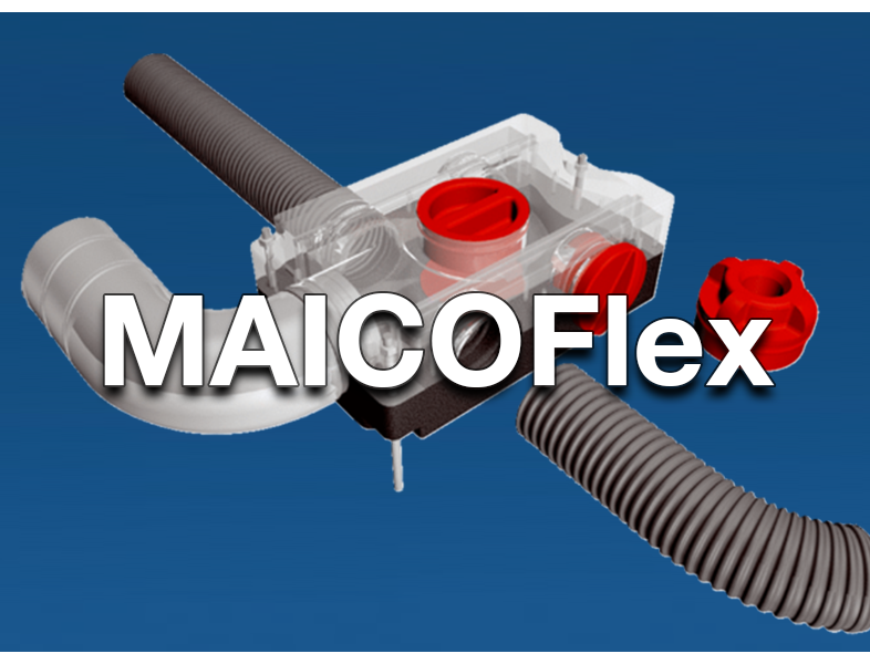 Flexrohrer, Kunstoffwinkel, Rohradapter, Umlenkwinkel, Deckenwinkel uvm. - MAICO Flex